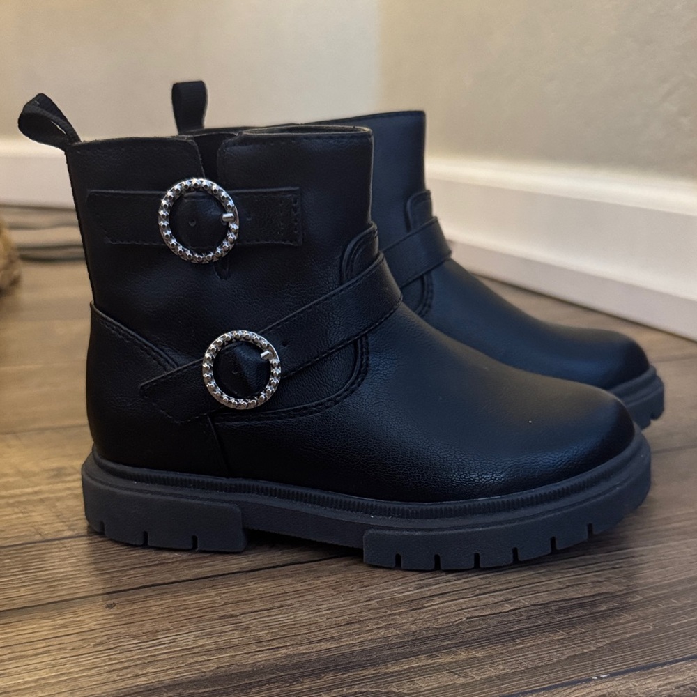 Cat & Jack Black Kids Boots